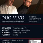 Concert Poster — Duo Vivo, Christos Marinos & Nikos Adraskelas — Hoorn, 18 March 2010